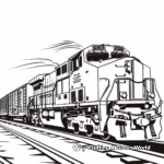 Fully Loaded Freight Train Coloring Pages 4