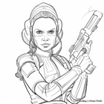 Fun and Easy Padme Amidala Coloring Pages for Kids 2