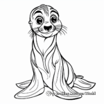Fun and Simple Sea Lion Coloring Pages for Kids 2