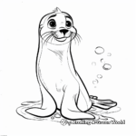 Fun and Simple Sea Lion Coloring Pages for Kids 3