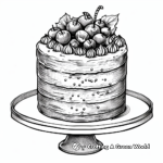 Fun and Whimsical Unbirthday Cake Coloring Page 4