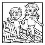 Fun Animal Maze Coloring Pages for Kids 3