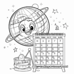 Fun Birthstone-Themed Calendar Coloring Pages 3