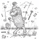 Fun Candy-Filled Pinata Coloring Pages 2