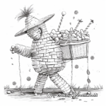 Fun Candy-Filled Pinata Coloring Pages 3