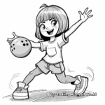 Fun Cartoon Bowling Coloring Pages 3
