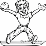 Fun Cartoon Bowling Coloring Pages 4