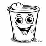 Fun Cartoon-Friendly Cup Coloring Pages 2