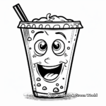 Fun Cartoon-Friendly Cup Coloring Pages 3