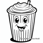 Fun Cartoon-Friendly Cup Coloring Pages 4