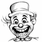 Fun Clown Blank Face Coloring Pages 1