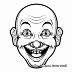Fun Clown Blank Face Coloring Pages 2