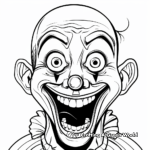 Fun Clown Blank Face Coloring Pages 3