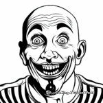 Fun Clown Blank Face Coloring Pages 4