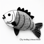 Fun Felt Fish Coloring Pages for Children 3
