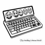 Fun-Filled Emoji Keyboard Coloring Pages 3