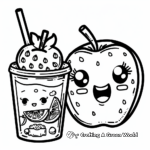 Fun Food and Drink Tracing Coloring Pages 2