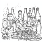 Fun Food and Drink Tracing Coloring Pages 3