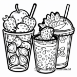 Fun Food and Drink Tracing Coloring Pages 4