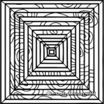 Fun Geometric Square Patterns to Color 4