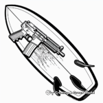 Fun Gun Surfboard Coloring Pages 2