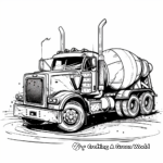 Fun Mini Cement Truck Coloring Pages for Kids 1