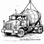 Fun Mini Cement Truck Coloring Pages for Kids 2
