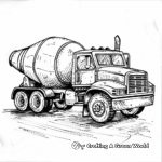 Fun Mini Cement Truck Coloring Pages for Kids 3