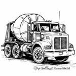 Fun Mini Cement Truck Coloring Pages for Kids 4