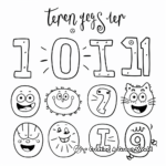 Fun Number 1-10 Coloring Pages for Young Learners 3