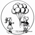 Fun Oval Balloons Coloring Pages for Kids 3