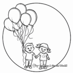 Fun Oval Balloons Coloring Pages for Kids 4