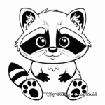 Fun Raccoon Track Coloring Pages for Kids 1