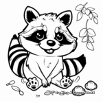 Fun Raccoon Track Coloring Pages for Kids 2