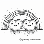Fun Rainbow Two Hearts Coloring Pages 3