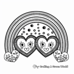 Fun Rainbow Two Hearts Coloring Pages 4