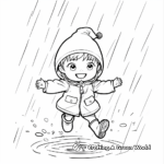Fun Raincoat and Puddle Jumping Coloring Pages 4