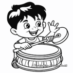 Fun Tambourine Coloring Pages 2