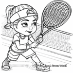 Fun Tennis Match Coloring Pages 2