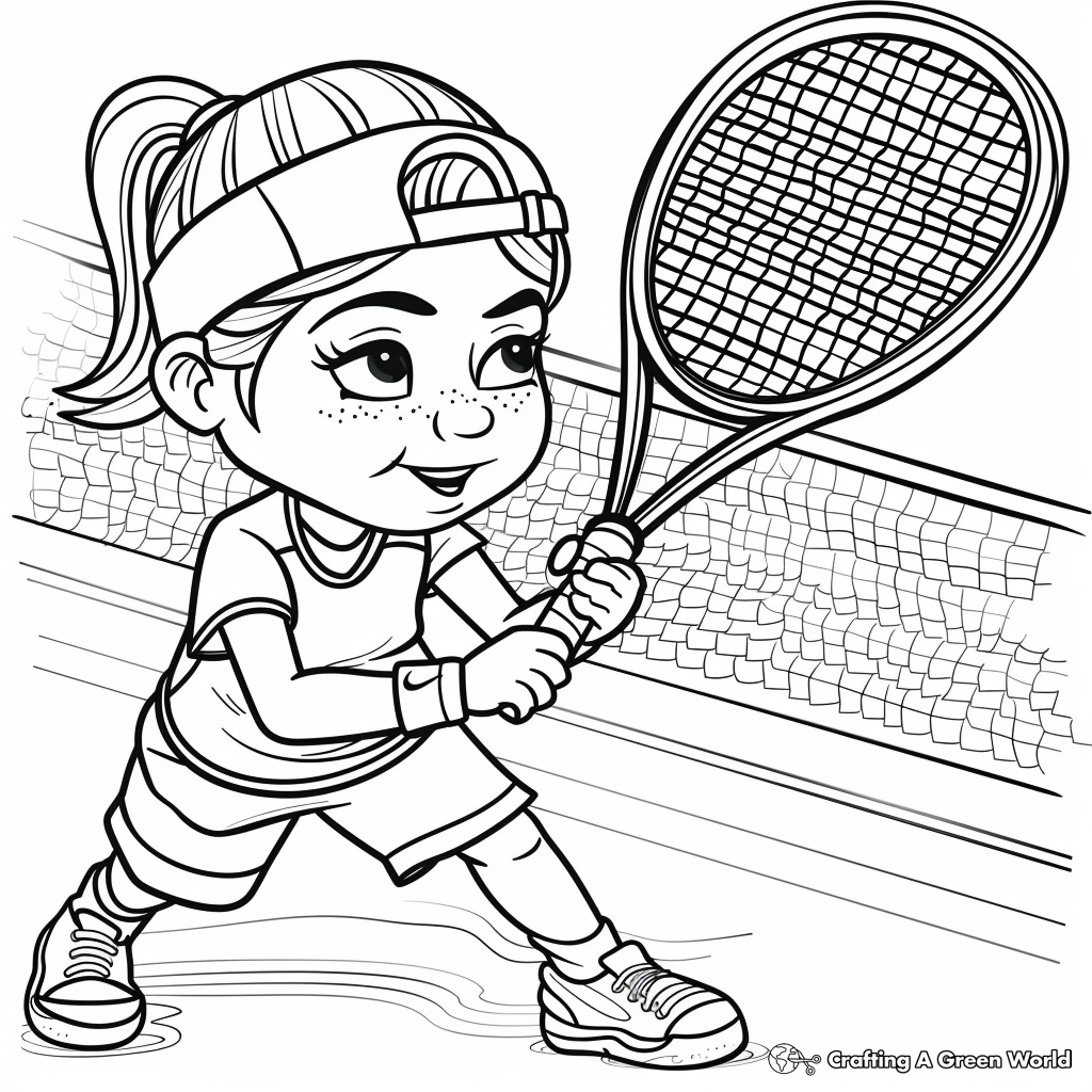 Tennis Coloring Picture 2025 