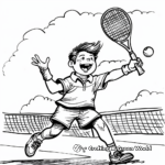 Fun Tennis Match Coloring Pages 4