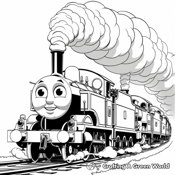 Fun Thomas the Tank Engine Coloring Pages 1