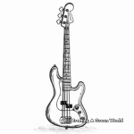 Funky Bass Guitar Coloring Pages 2
