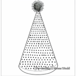 Funky Polka Dotted Party Hat Coloring Pages 2