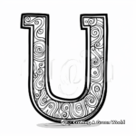Funky U Letter Coloring Pages 3