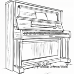 Funny Cartoon Piano Coloring Pages 1