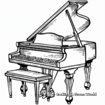 Funny Cartoon Piano Coloring Pages 4