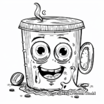 Funny Coffee Comic Coloring Pages 2