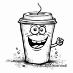 Funny Coffee Comic Coloring Pages 4