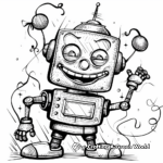 Funny Robot Clowns Coloring Pages: Fun Circus Themes 3